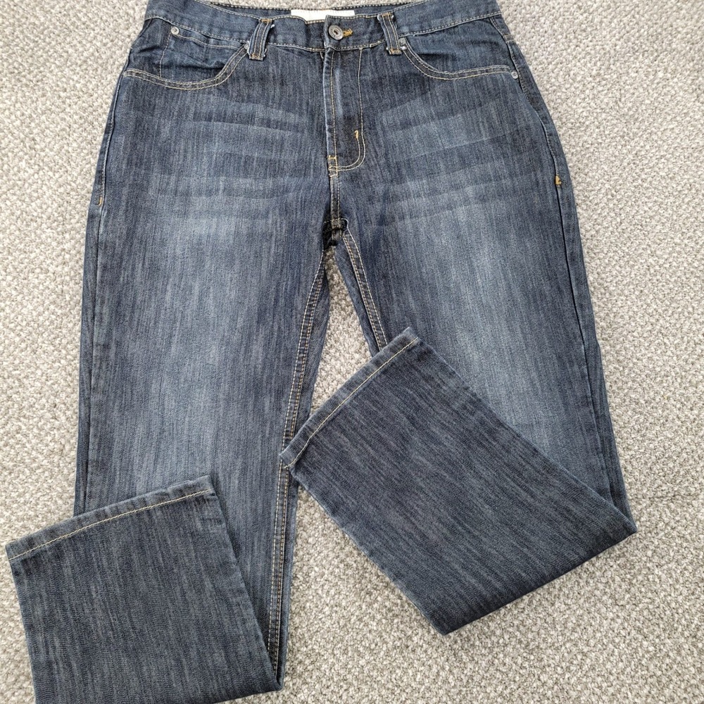 Paperdenim&cloth Mens Straight Leg Dark Wash Blue Jeans Denim Trouser 33x30 (29)